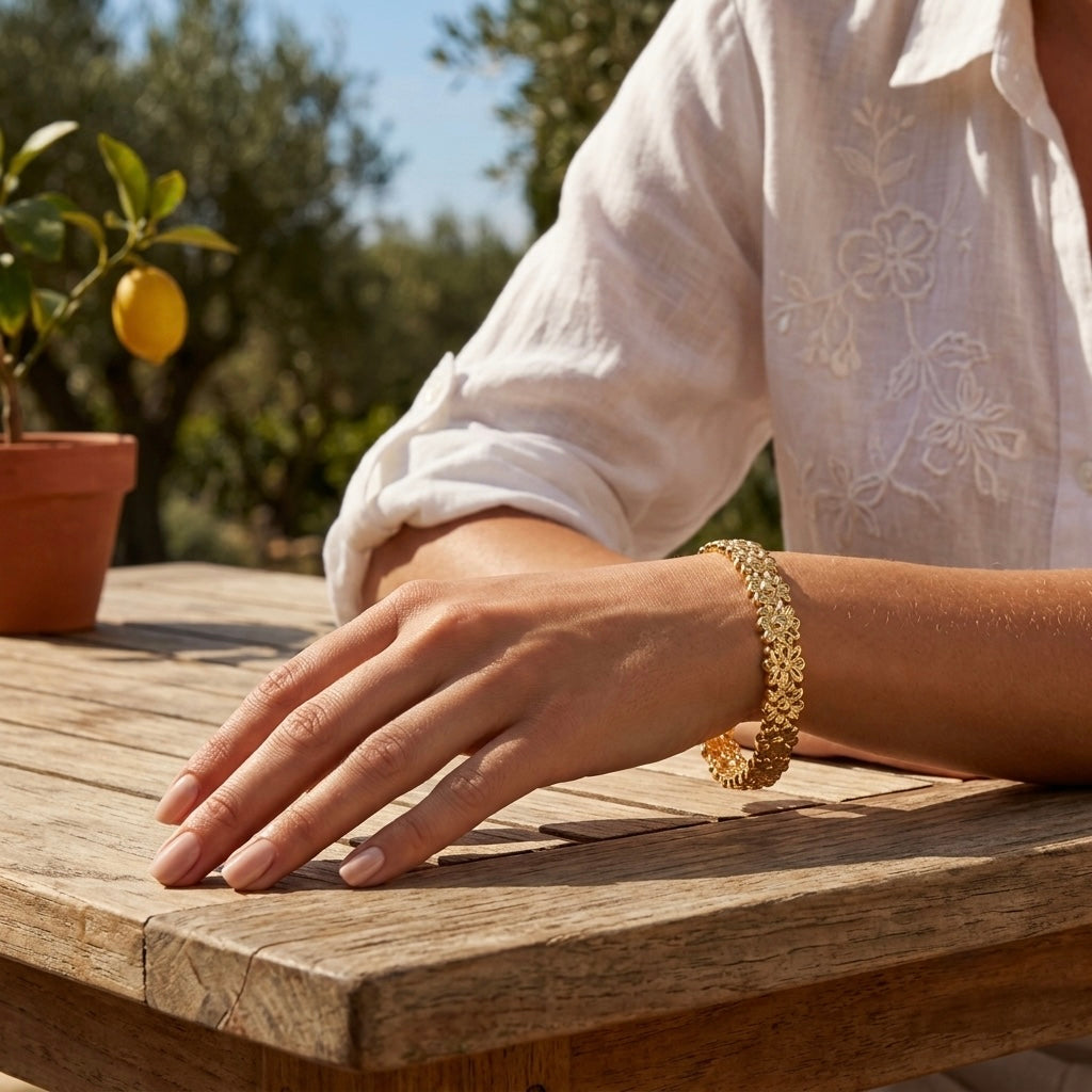 Luxe Lace Open Bangle