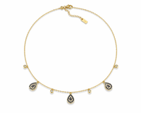 Midnight Drop Charm Choker