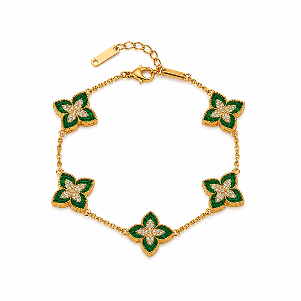 Emerald Clover Bracelet