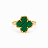 Luxe Emerald Clover Ring
