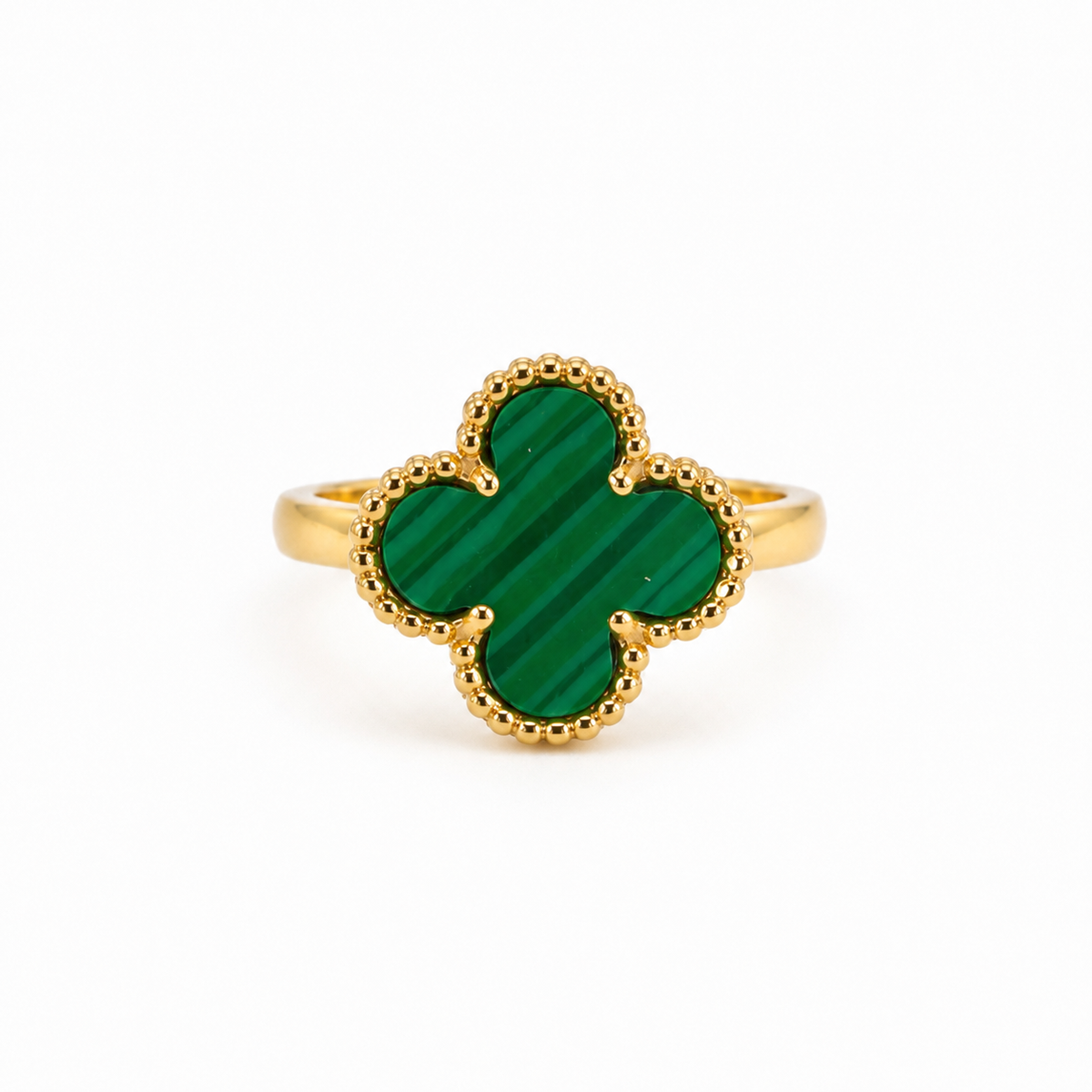 Luxe Emerald Clover Ring