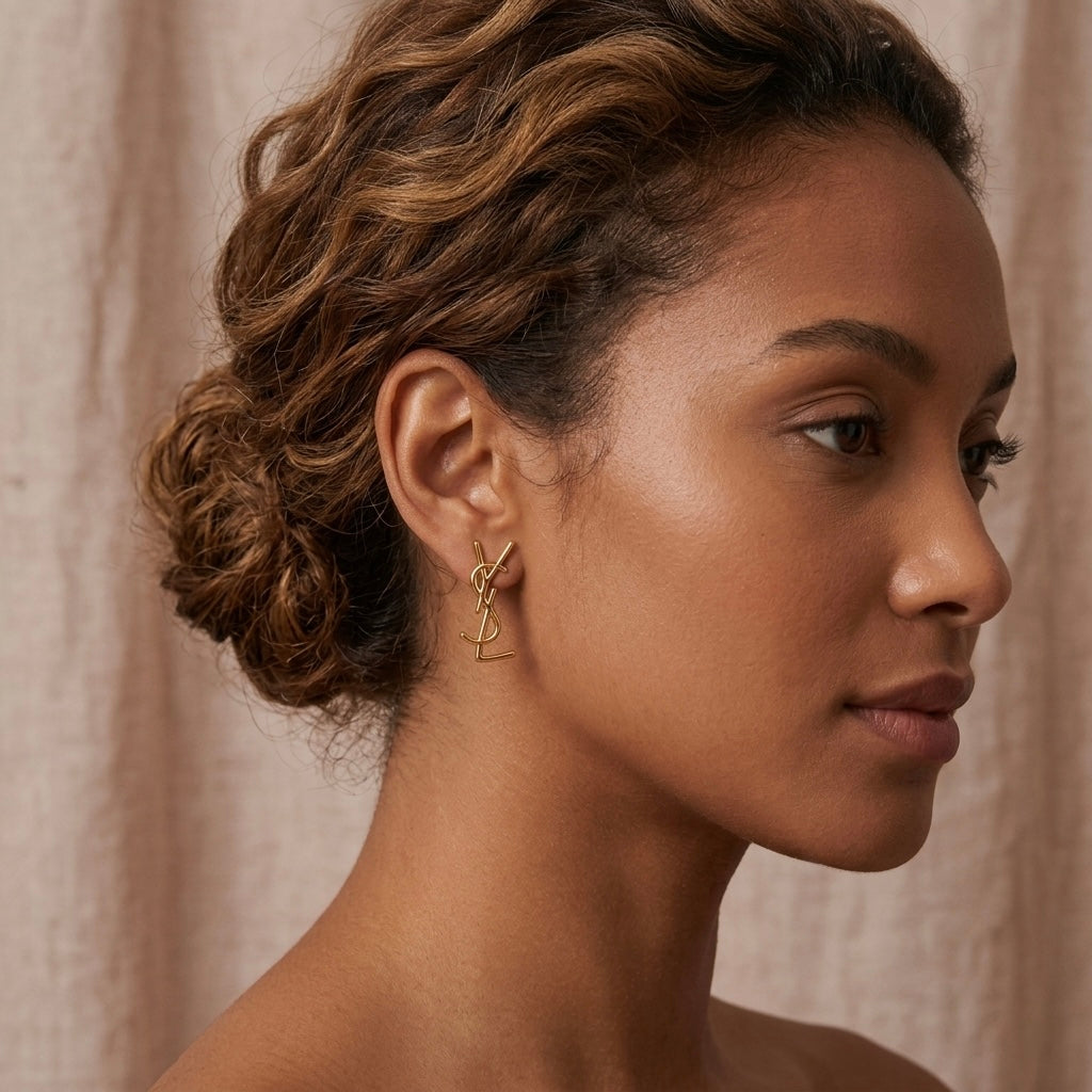 Monogram Luxe Initial Stud Earrings