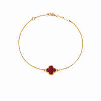 Maroon Clover Bracelet