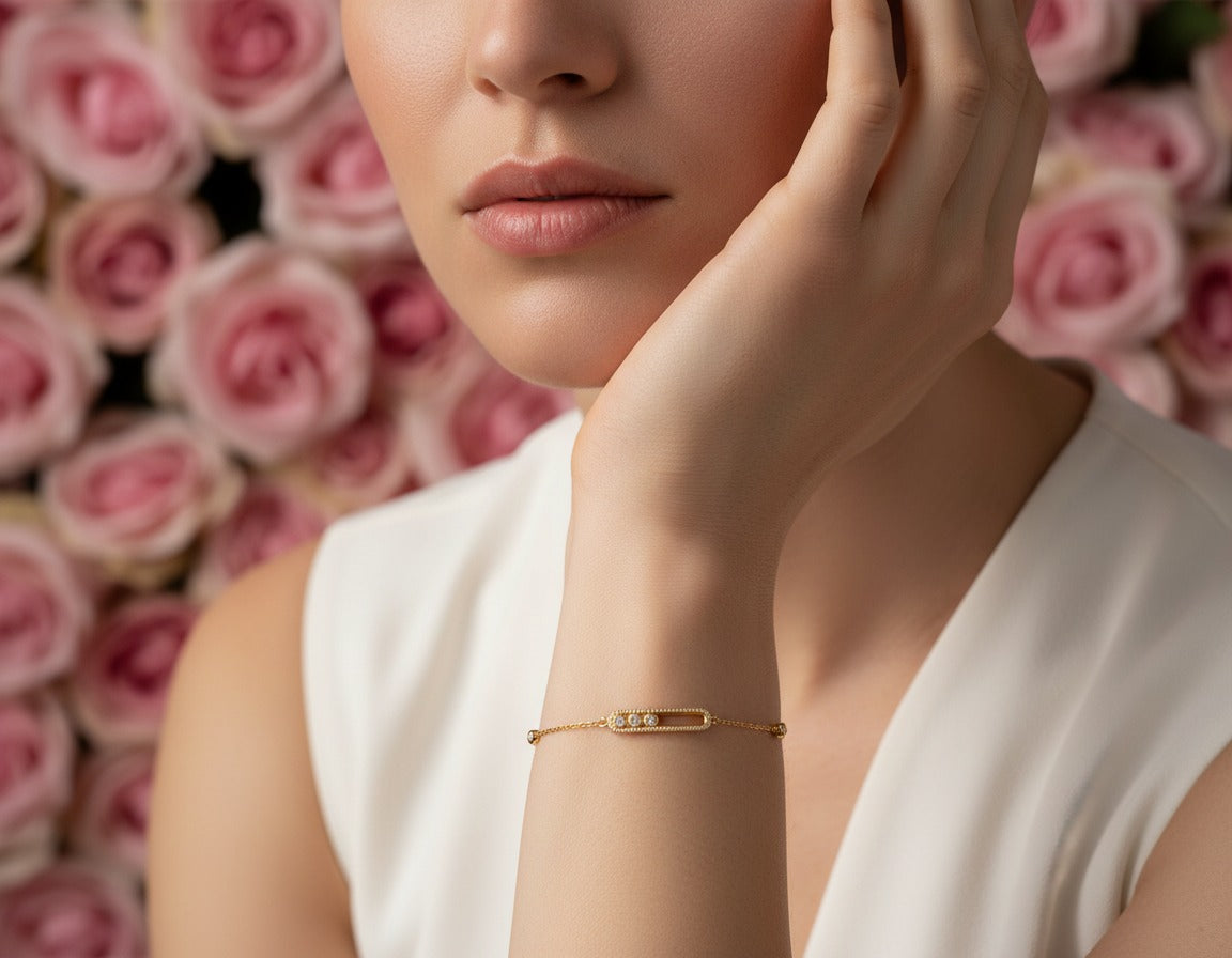 Celeste Crystal Bar Bracelet