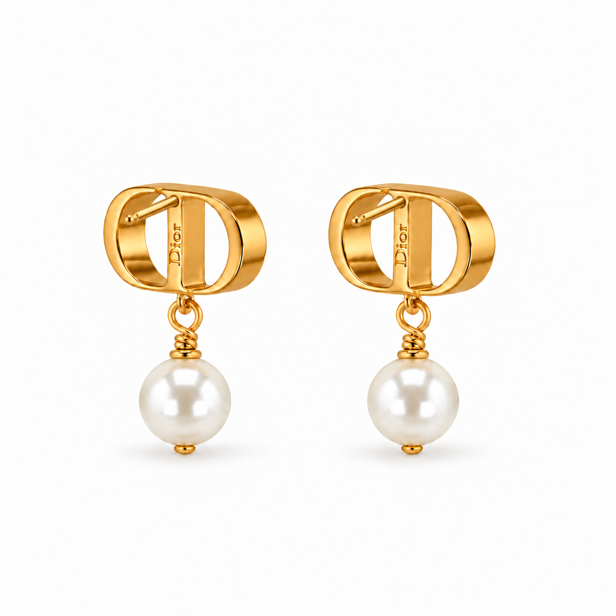 The Monogram Pearl Drop Earrings