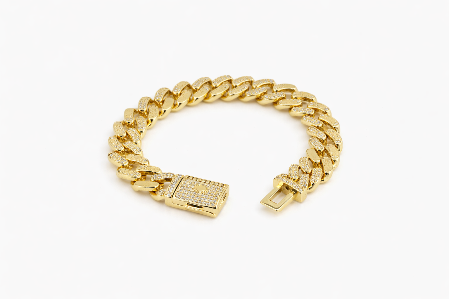 Majestic Cuban Pavé Bracelet