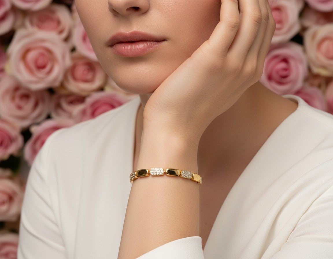 Radiant Link Crystal Bracelet