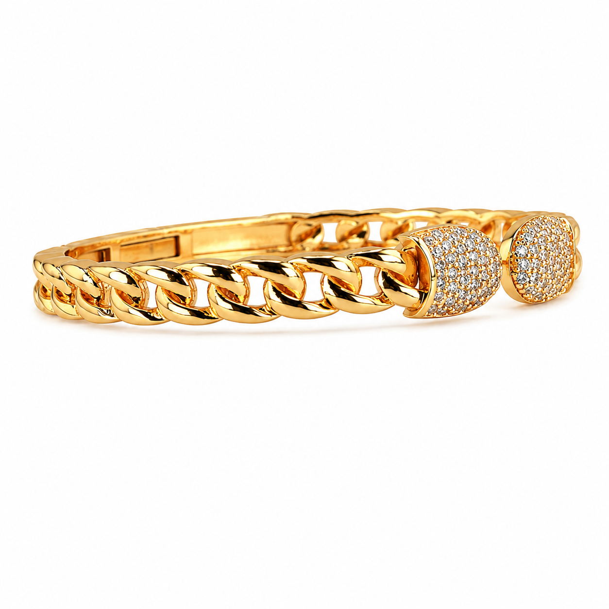 Valencia Pavé Chain Cuff Bracelet
