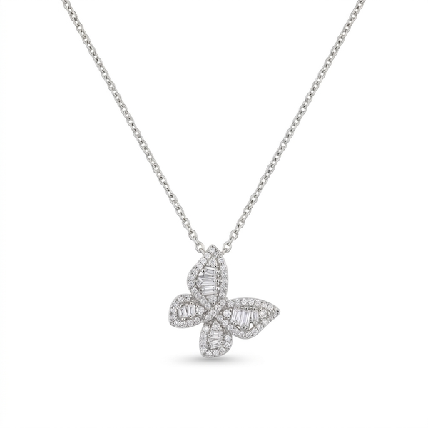 Butterfly Glow Necklace – Silver