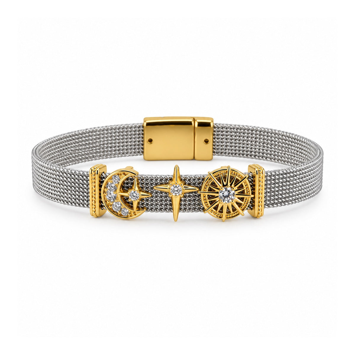 Celestial Charm Mesh Bracelet