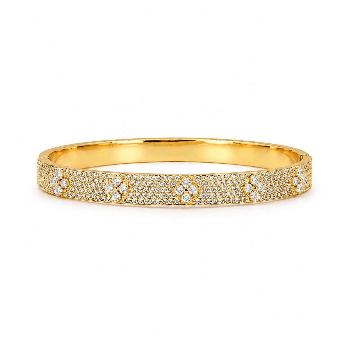 Crystal Fleur Pavé Bangle