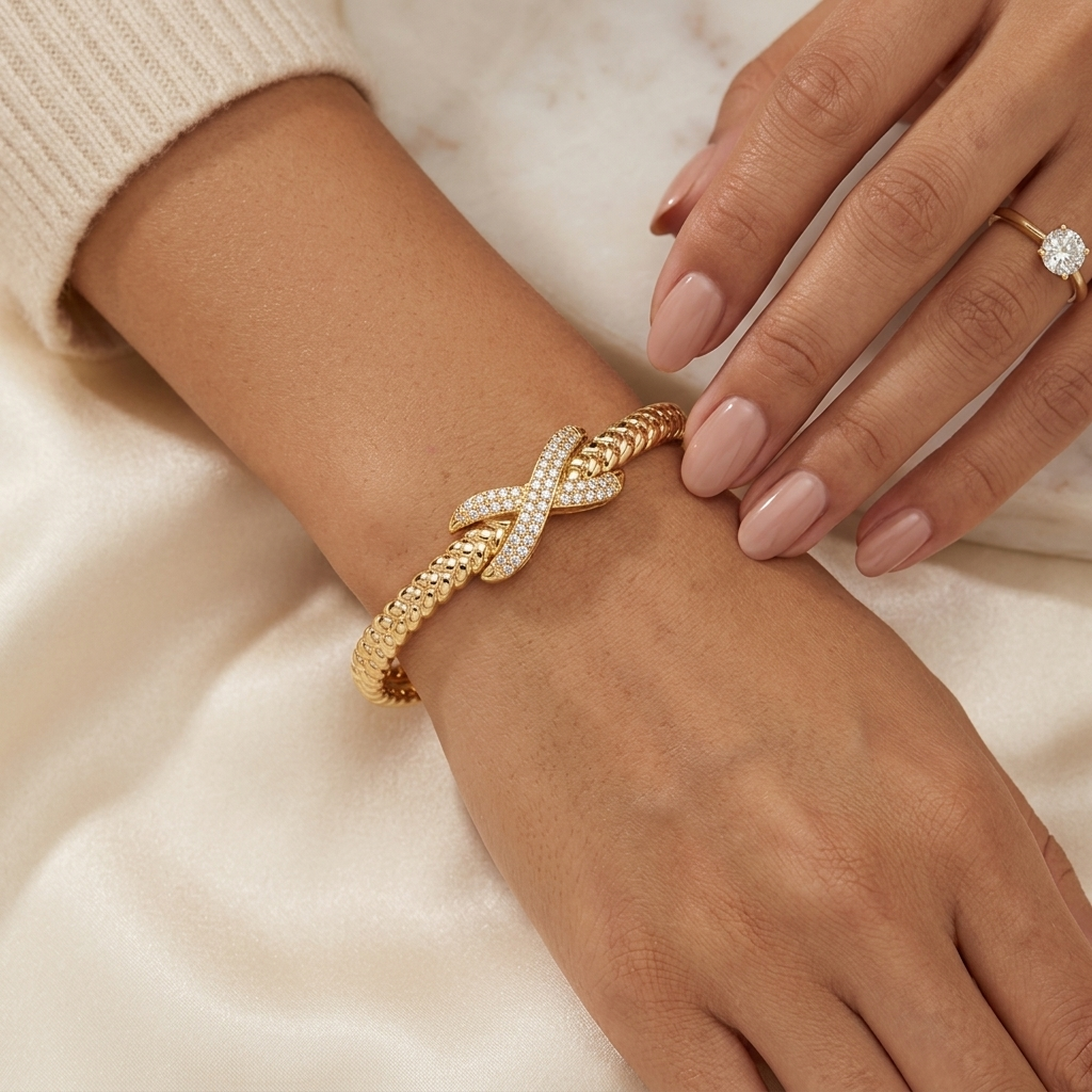 Luxe Knot Zircon Bracelet