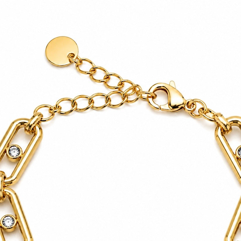 Isabella Crystal Link Bracelet