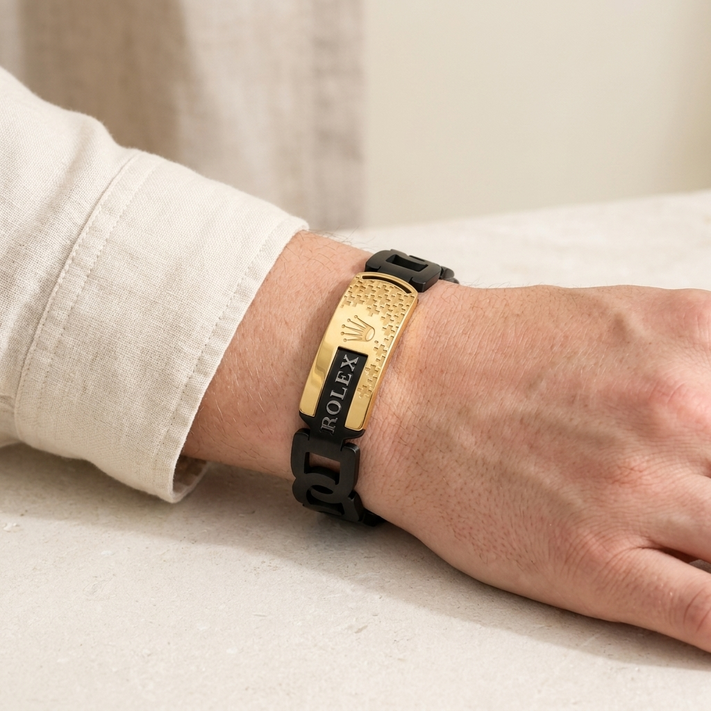 Crown Noir Men’s Bracele