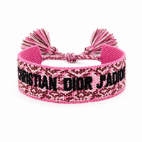 Hot Pink Woven Adjustable Bracelet