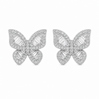 Papillon Crystal Butterfly Stud Earrings