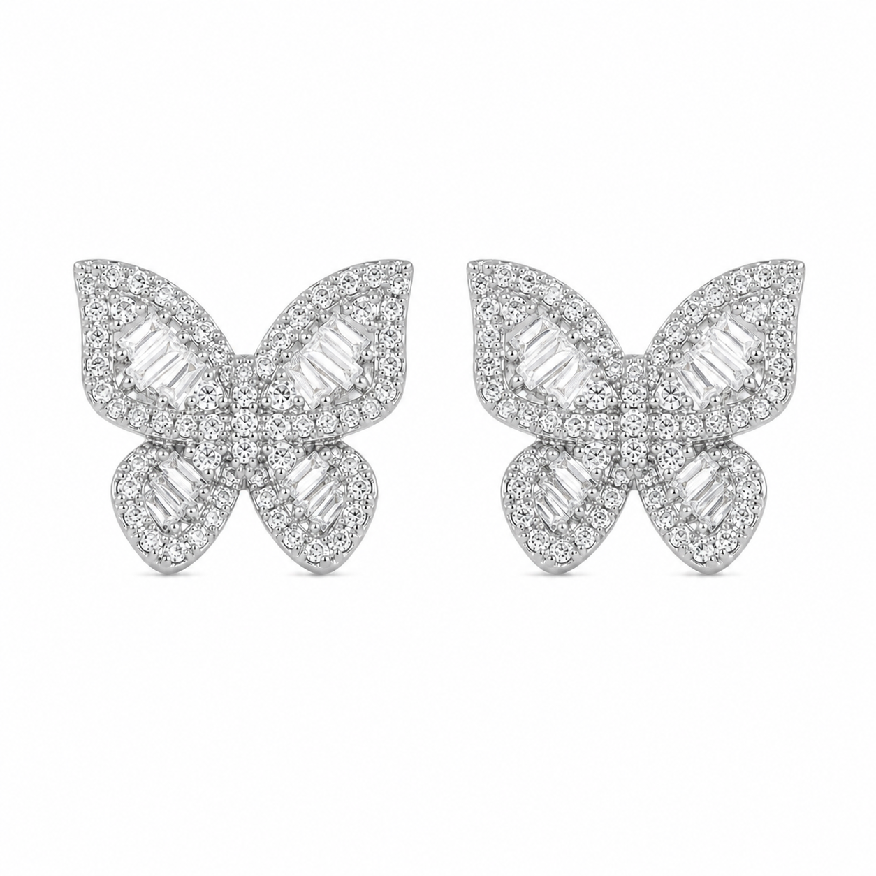 Papillon Crystal Butterfly Stud Earrings