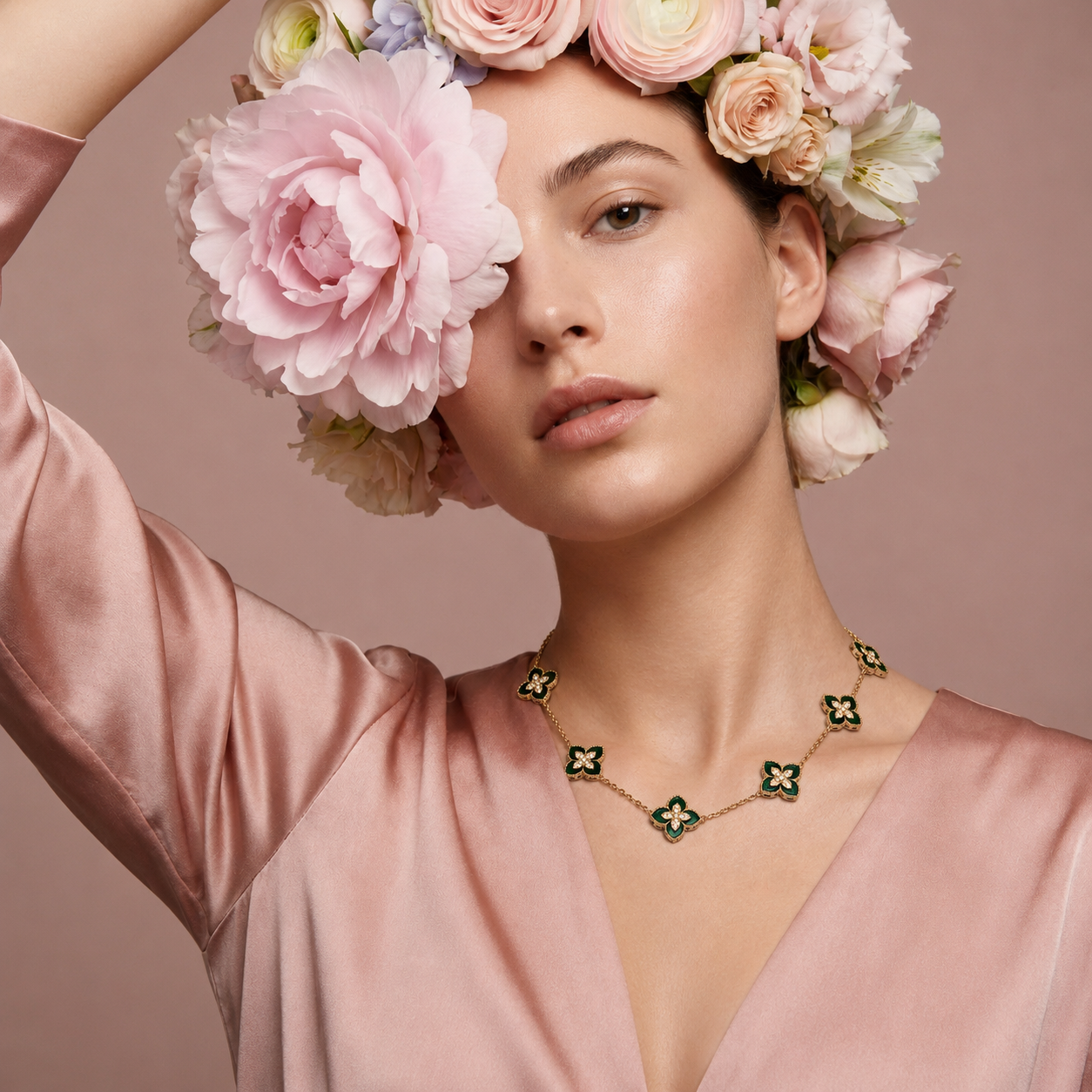 Emerald Clover Necklace