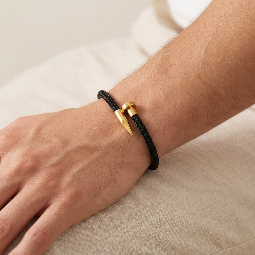 Nail Cord Men’s Bracelet