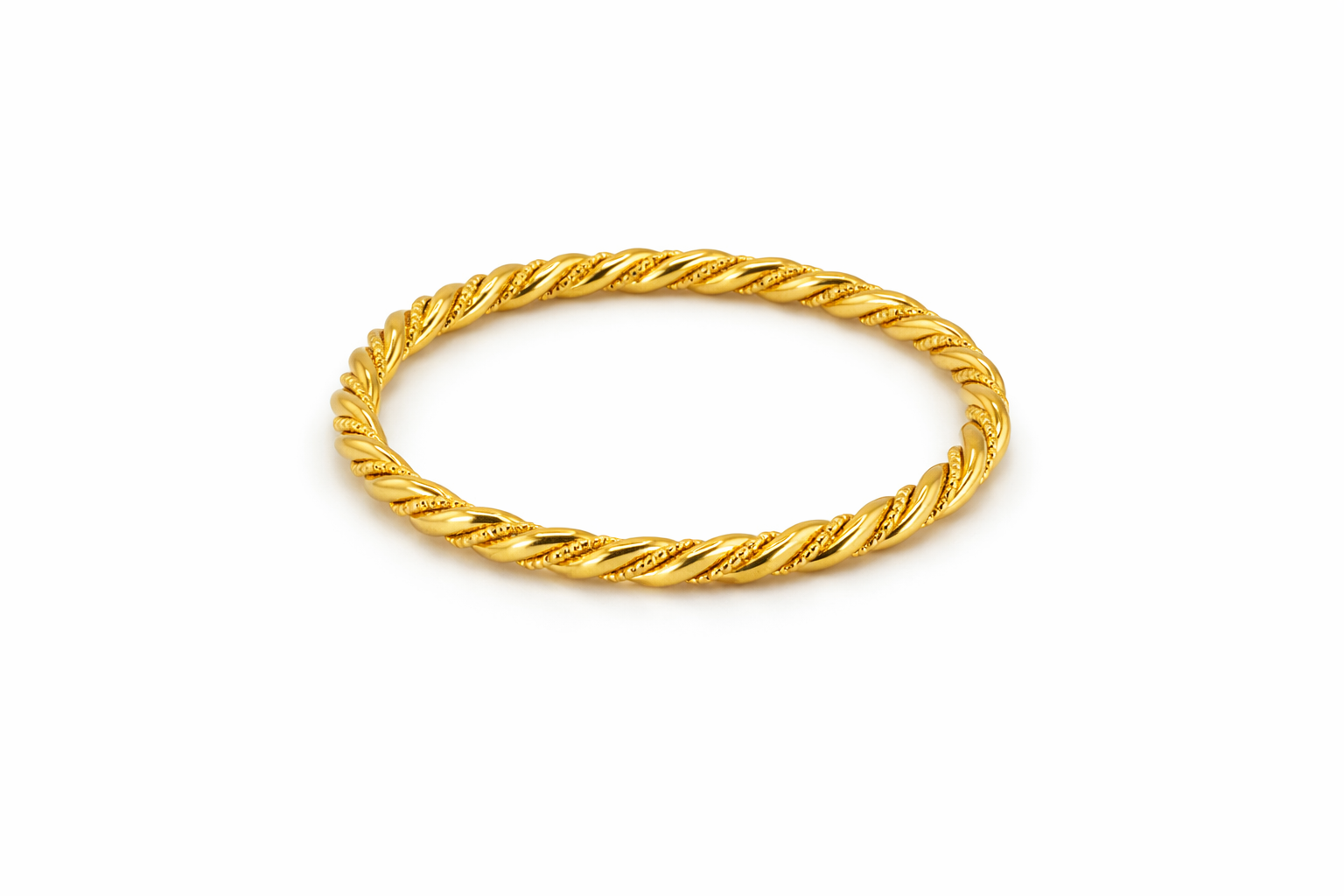 Aria Twist Gold Bangle