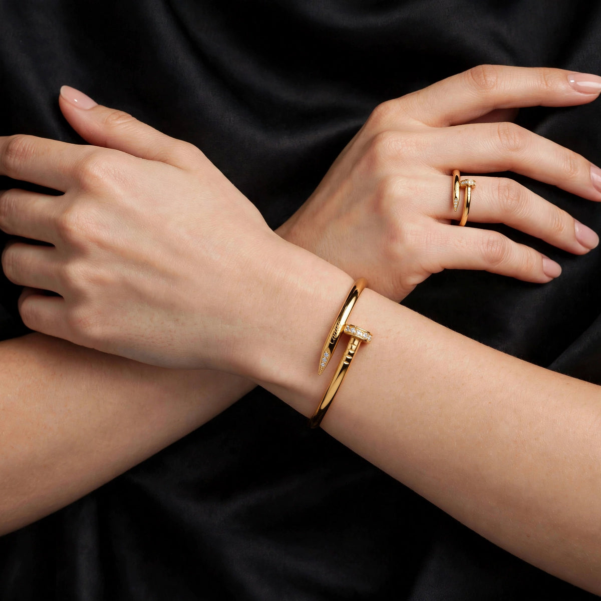 Signature Edition Gold Zircon Nail Ring