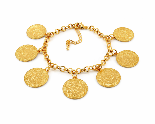 Dalia Gold Coin Charm Bracelet
