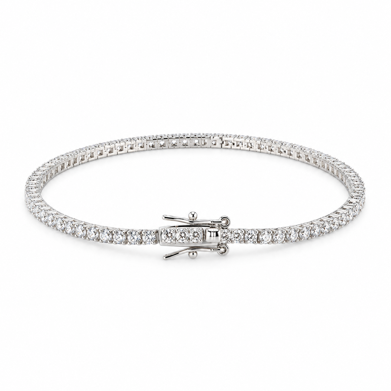 Luxury Silver Tennis Bracelet