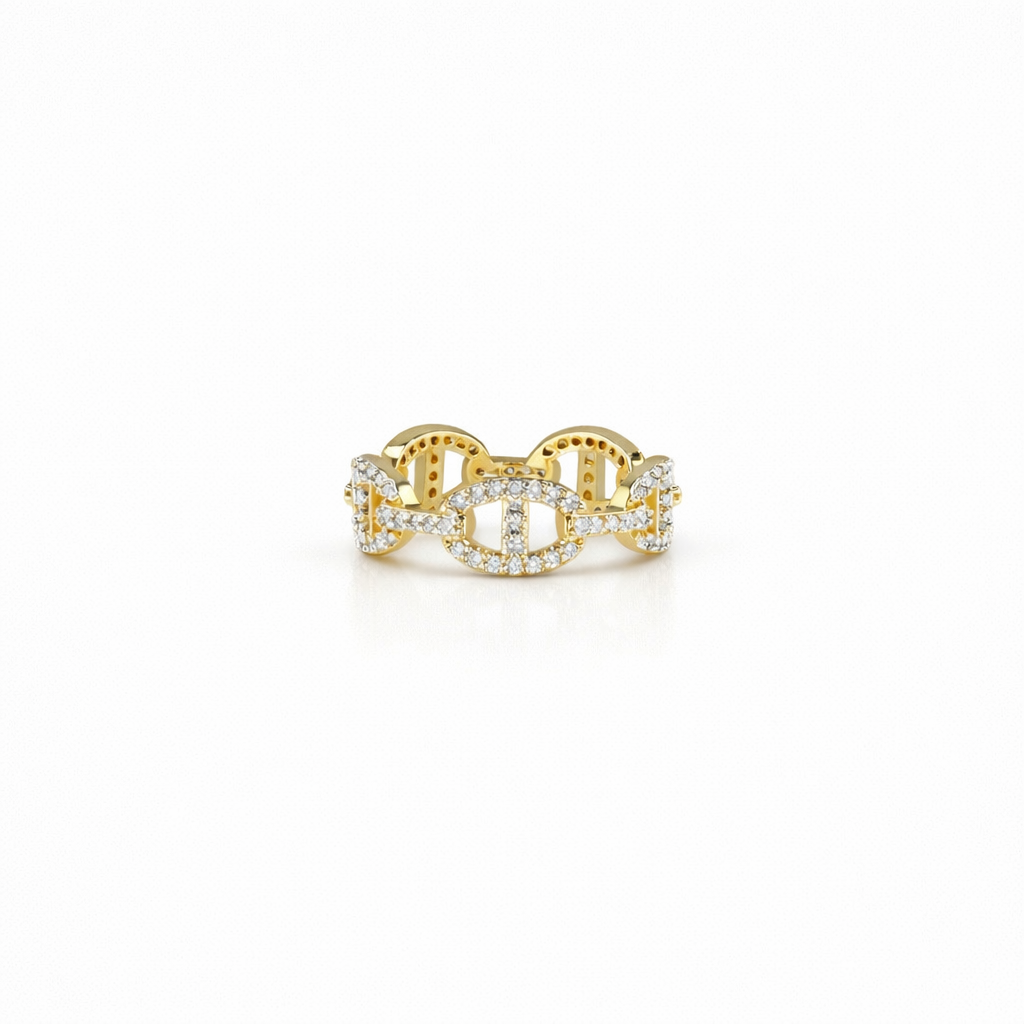 Aurora Chain Crystal Ring
