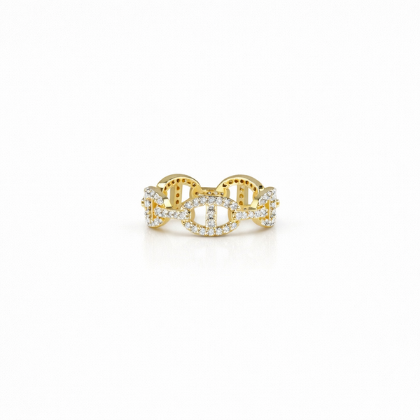 Aurora Chain Crystal Ring