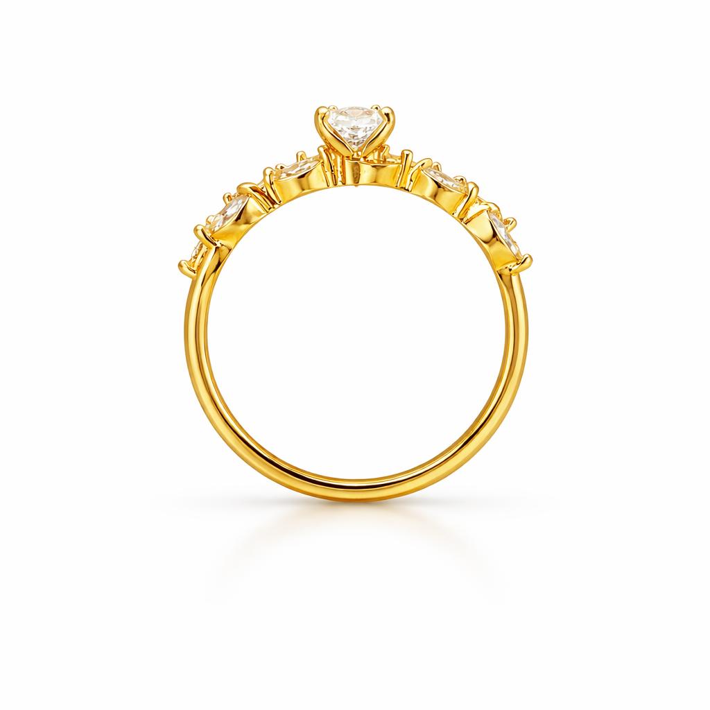 Amour Crown Gold Ring