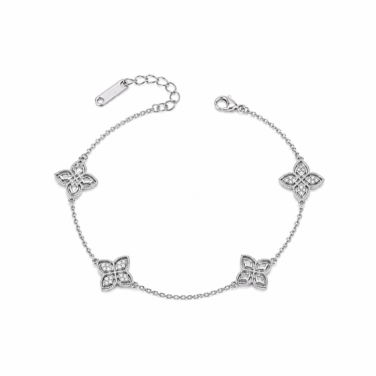 Silver Clover Bracelet