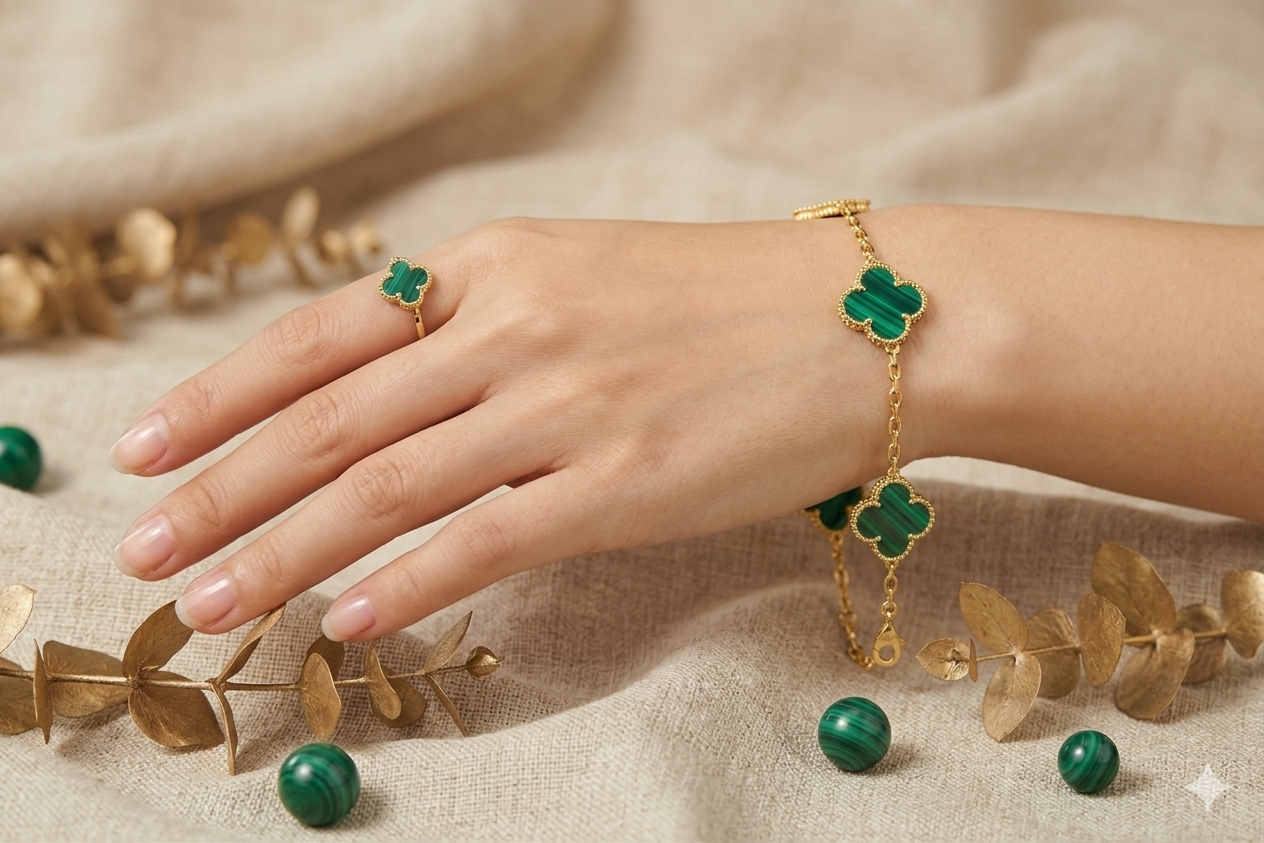 Emerald Clover Bracelet