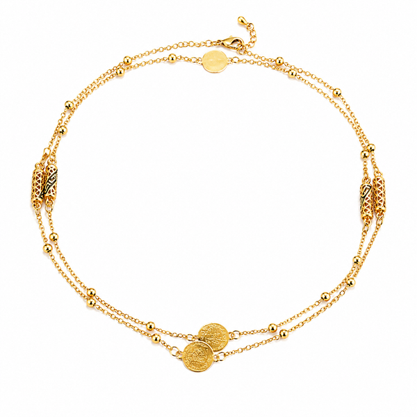 Elegant Chain Coin Necklace