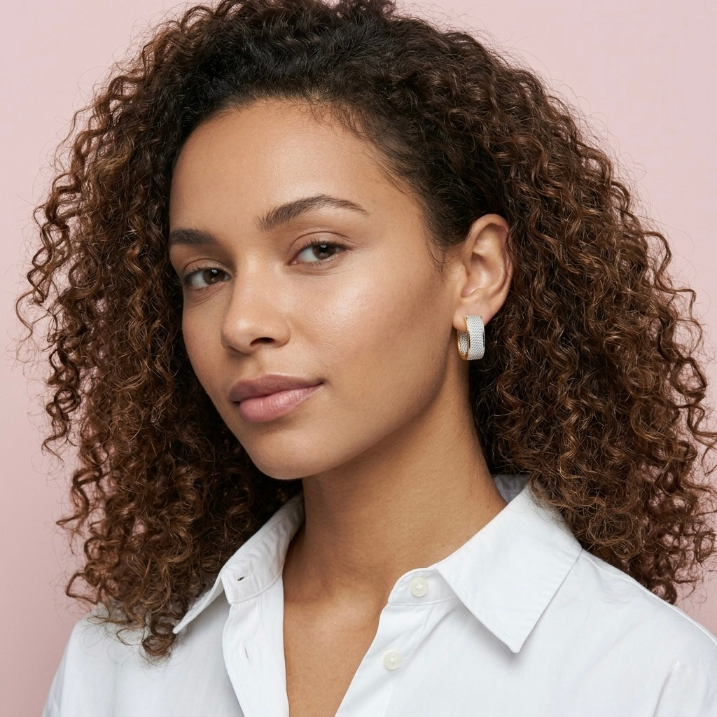 Diamond Veil Hoops