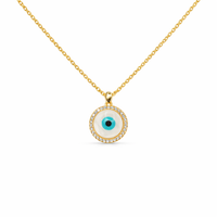 Luxe Evil Eye Medallion Necklace