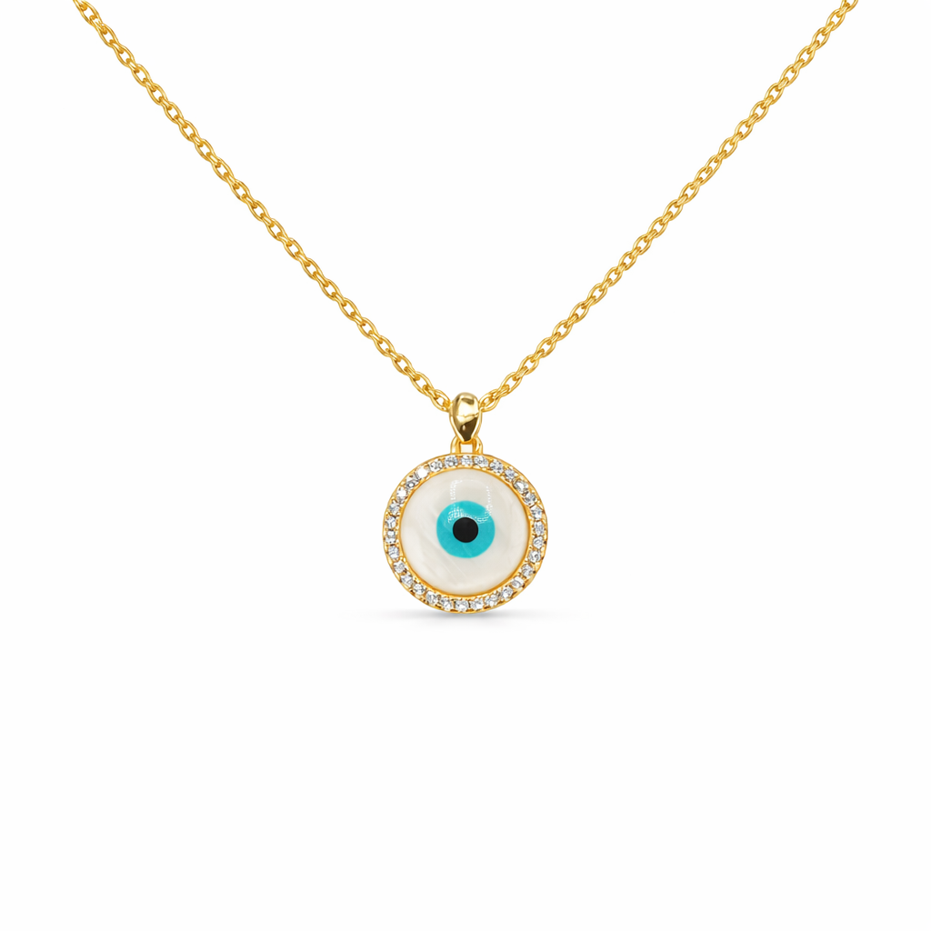 Luxe Evil Eye Medallion Necklace