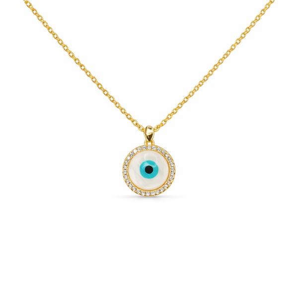 Luxe Evil Eye Medallion Necklace