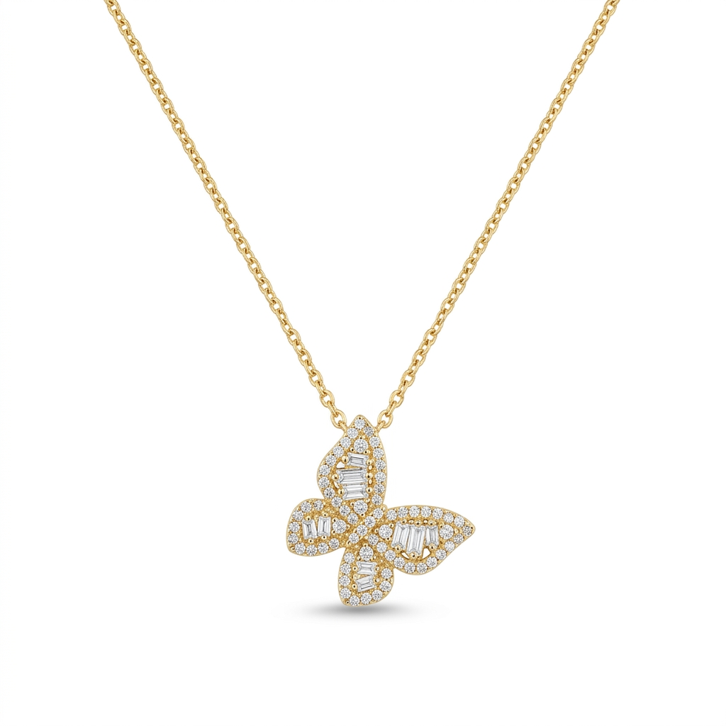 Butterfly Glow Pendant Necklace