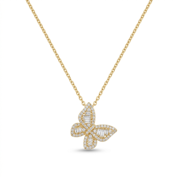 Butterfly Glow Pendant Necklace