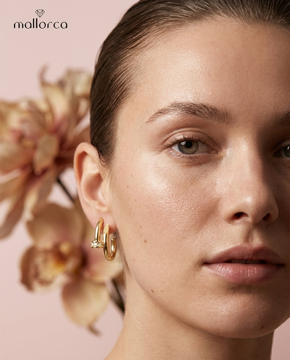 Lumière Crystal Hoop Earrings