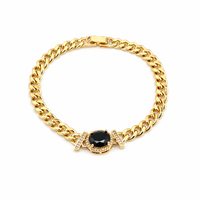 Onyx Radiance Chain Bracelet