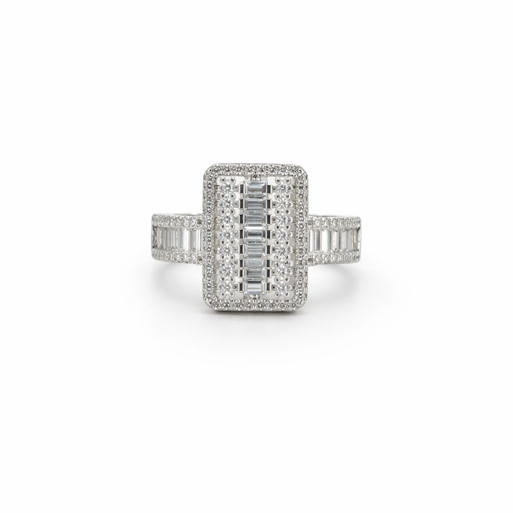 Baguette Silver Ring