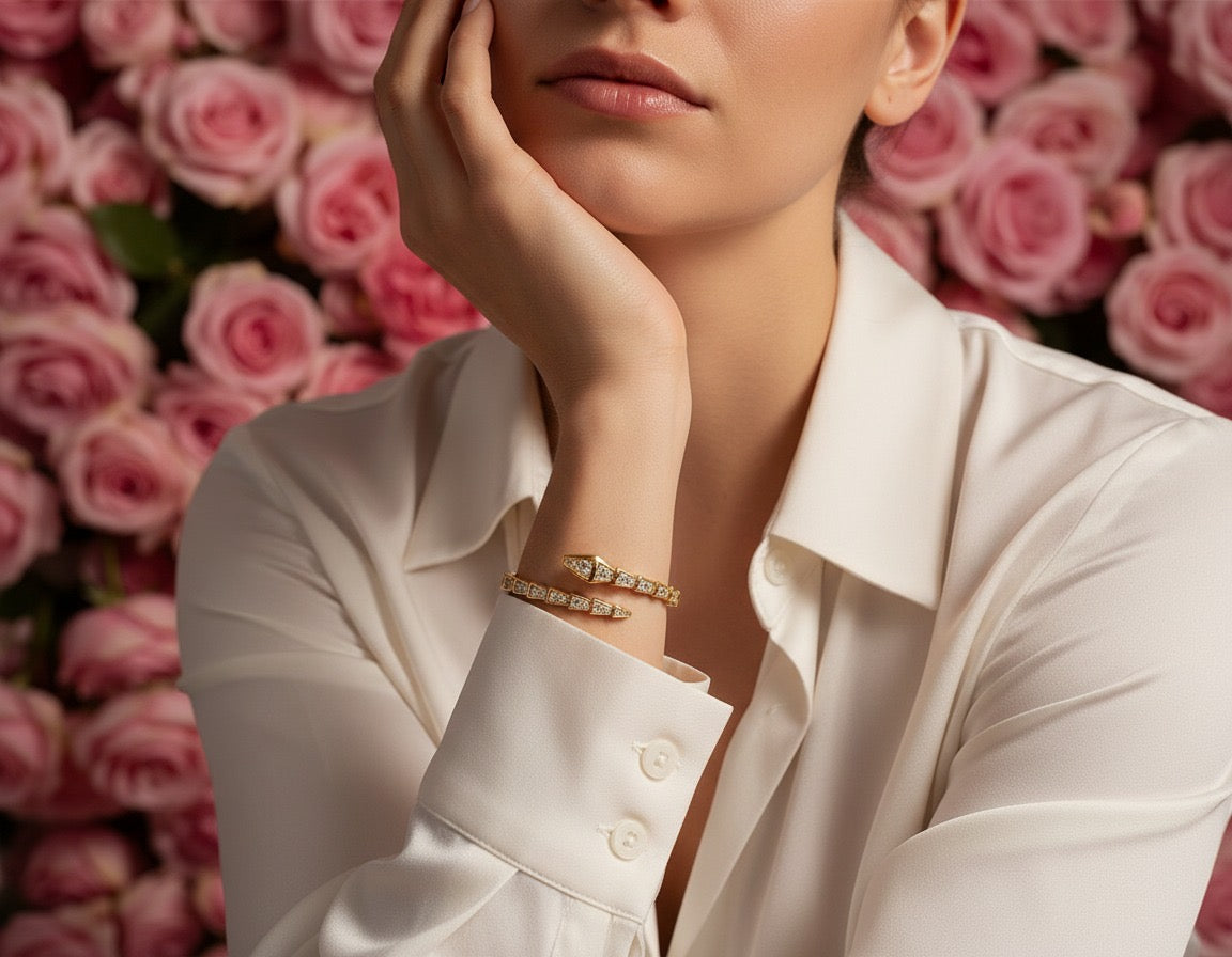 Valeria Geometric Crystal Cuff