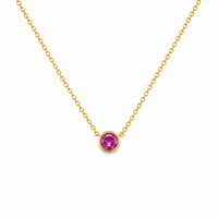 Ruby Solitaire Necklace