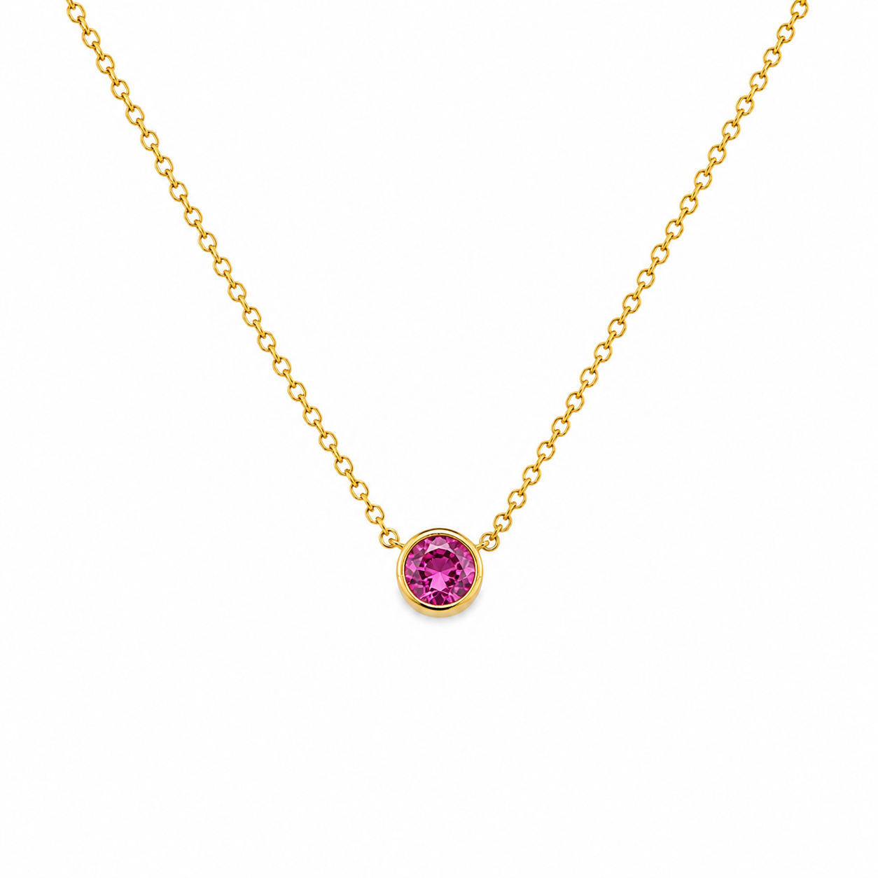 Ruby Solitaire Necklace