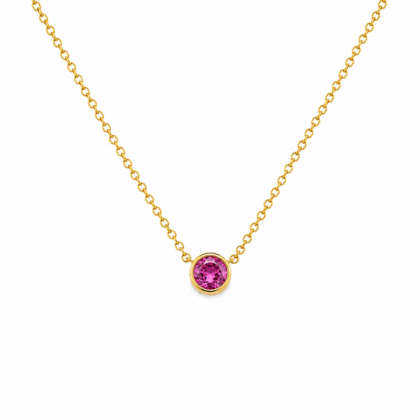 Ruby Solitaire Necklace