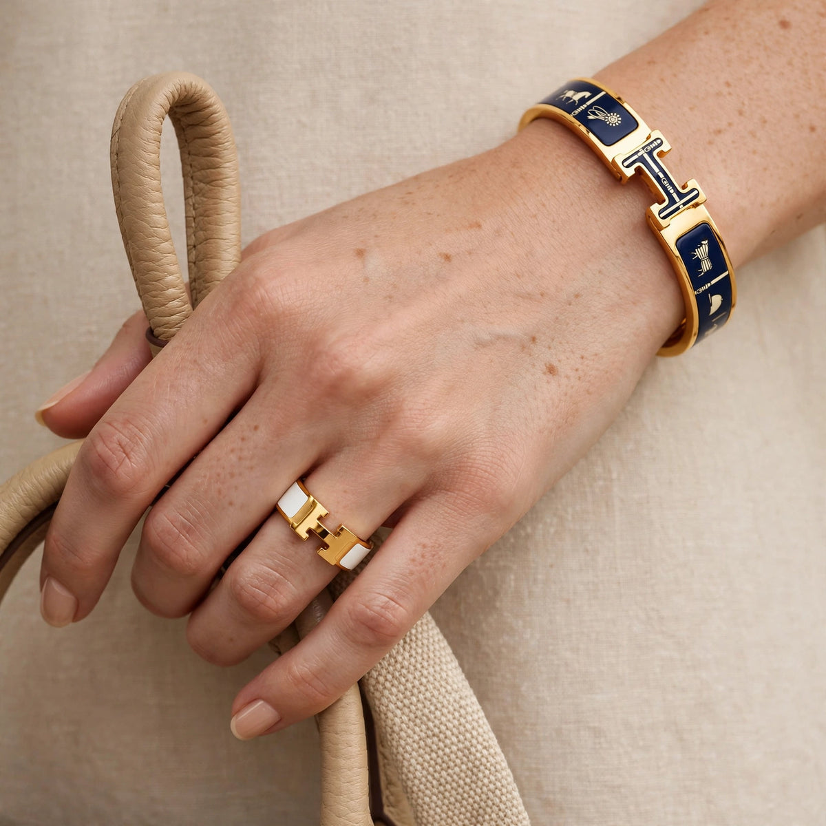Nile Blue Hieroglyph Bracelet