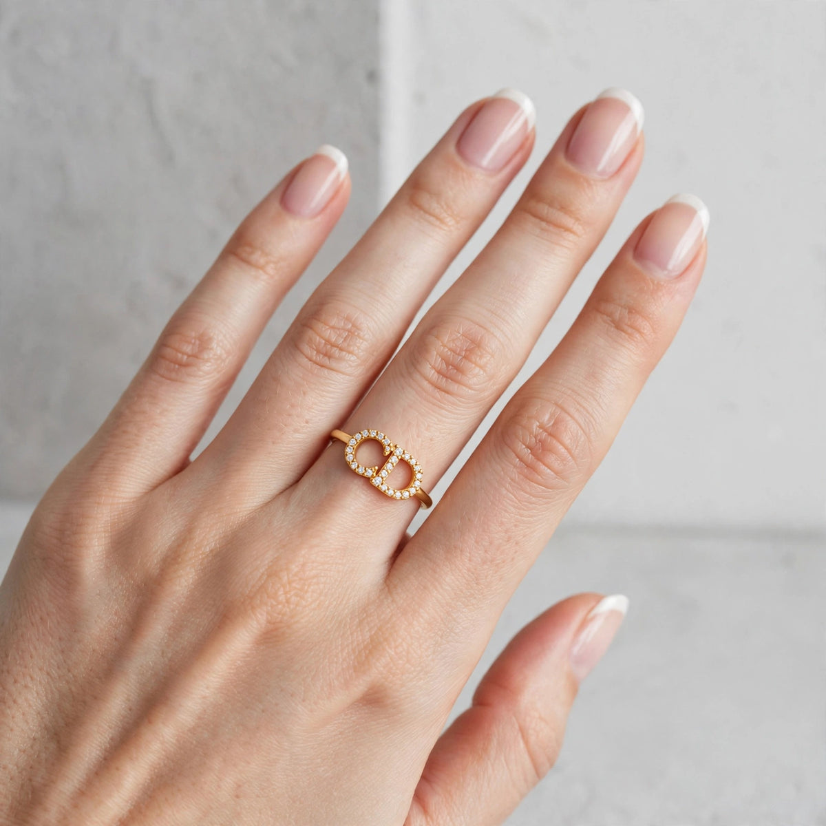 Dainty CD Zircon Ring