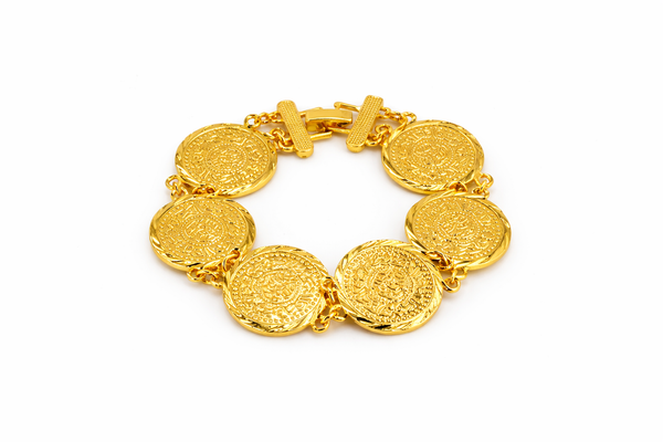 Vintage Coin Gold Bracelet