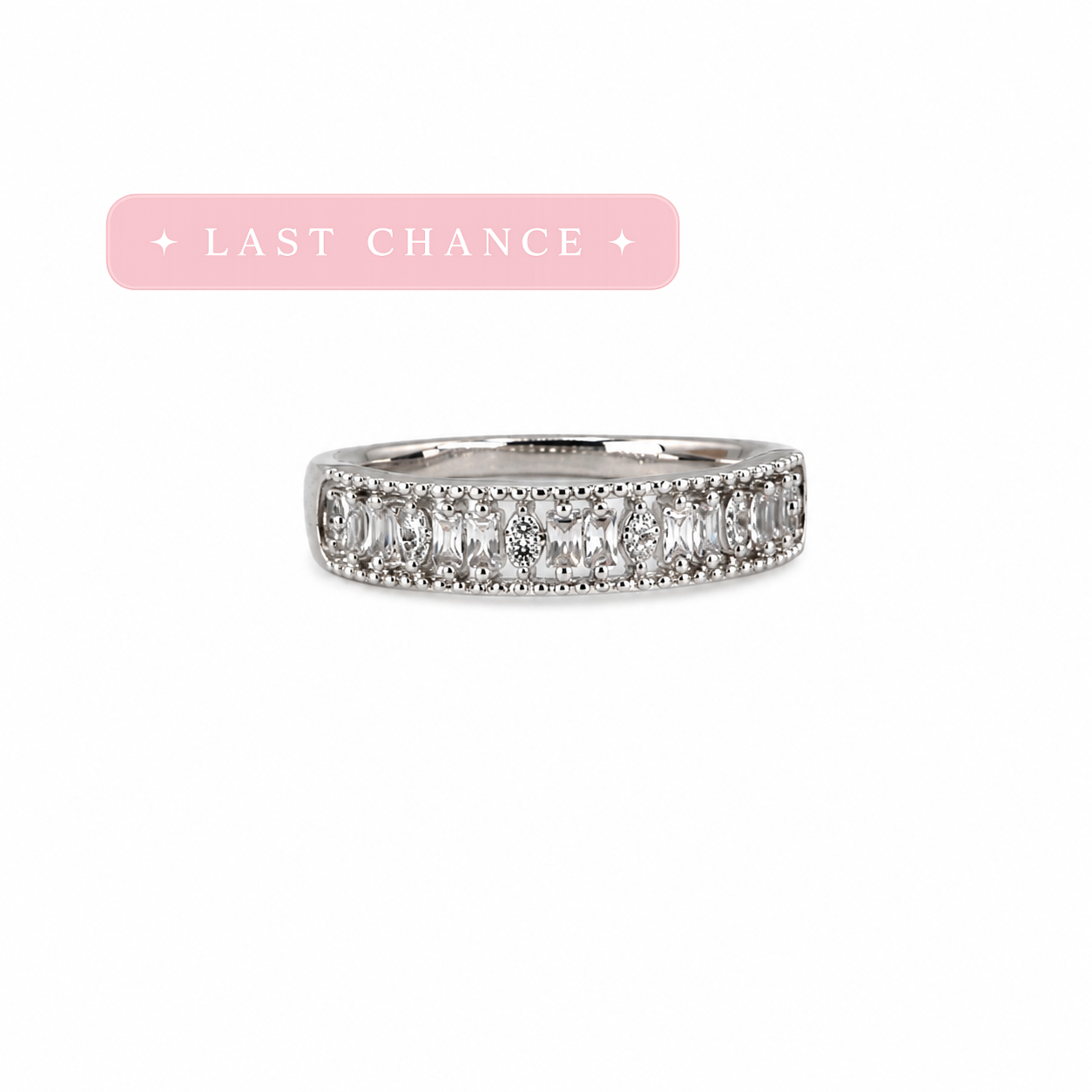 Crystal Band Ring – Size 8